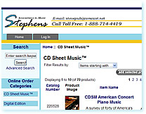Stephens music ecommerce